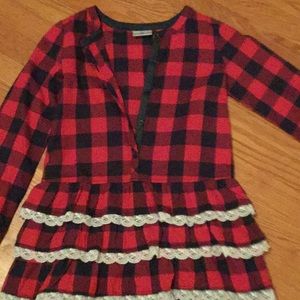 Hanna Anderson Red and Black Plaid Dress